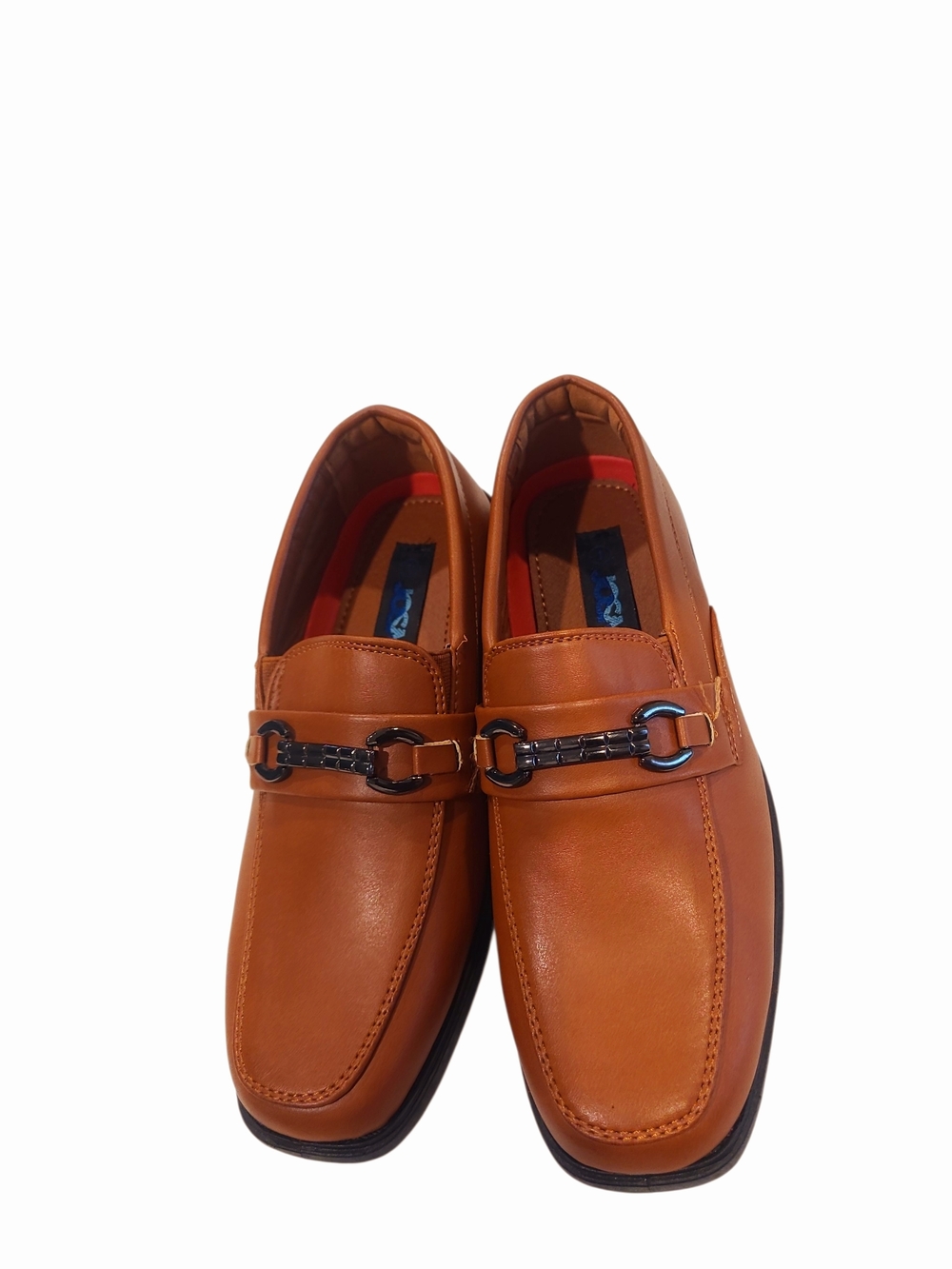 NWT Josmo Boys' Tan Dress Loafers with Metal Bit, Size 1
